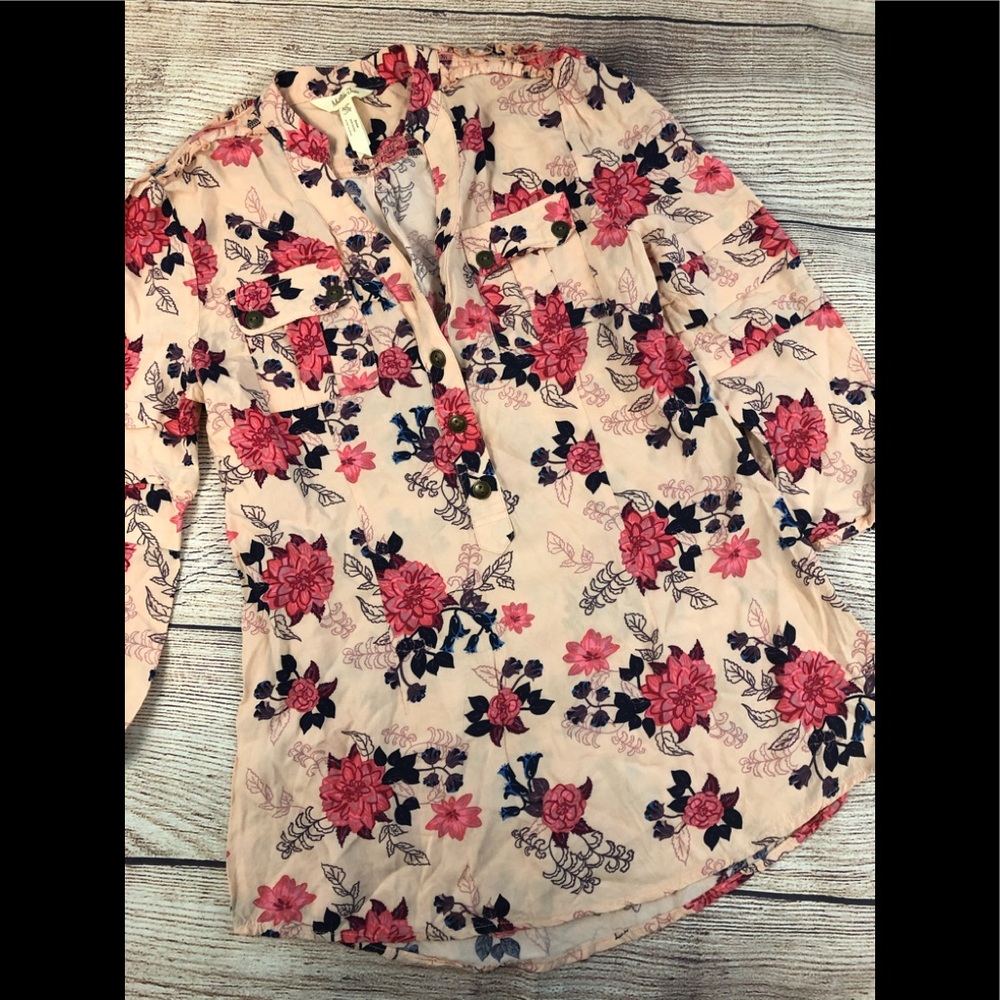 Matilda Jane XS Floral Ruffle top NWOT